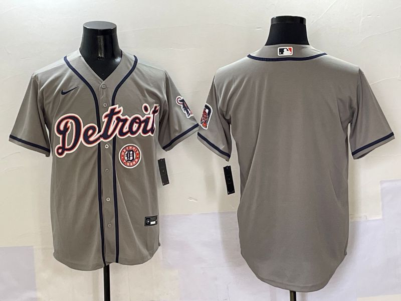 Men Detroit Tigers Blank Grey Game Nike 2025 MLB Jersey style 5043